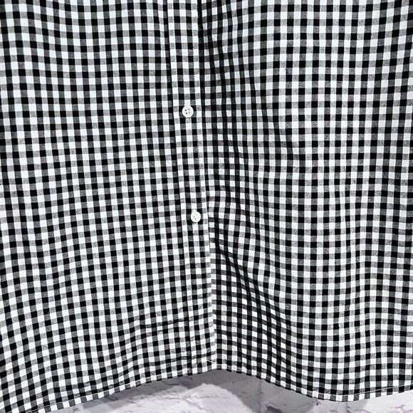 Lauren Ralph‎ Lauren Womens Plus 3X Black White Gingham Button Up Shirt Blouse - Picture 9 of 15